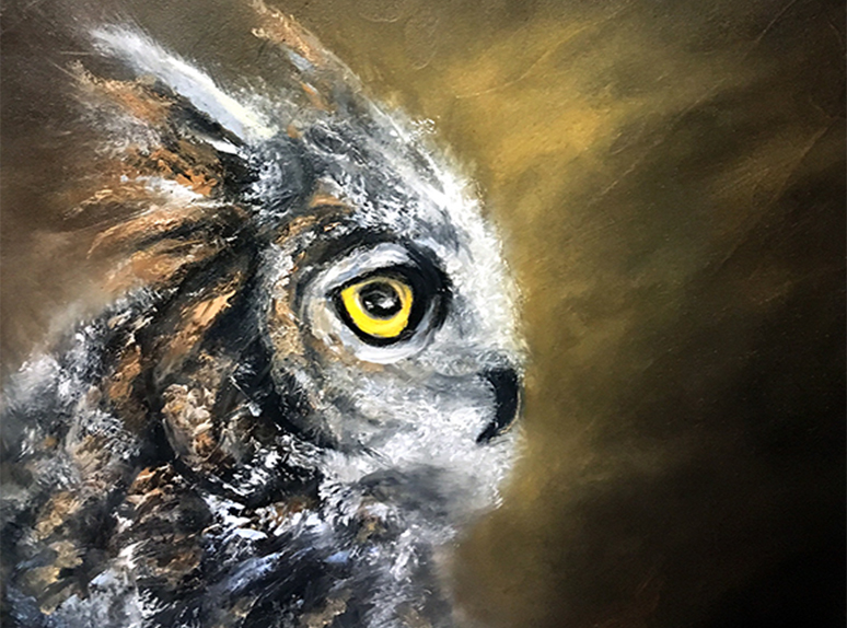 Owl Painting by Ryan Herrin