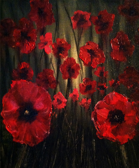 Poppy Oil Painting by Ryan Herrin