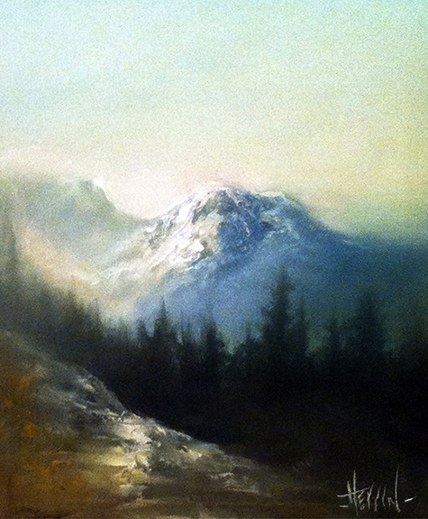 Mountain Painting by Ryan Herrin