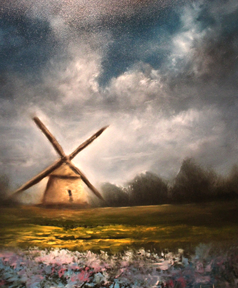 Mountain Painting by Ryan Herrin